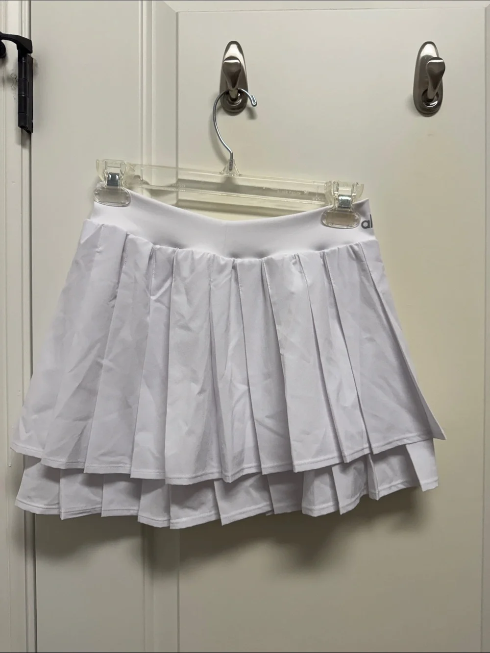alo White Double or Nothing Tennis Skirt